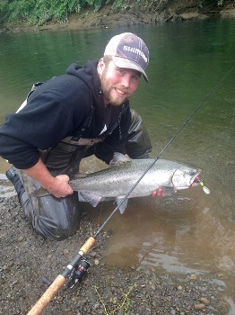 Spinner caught Humptulips fall King salmon